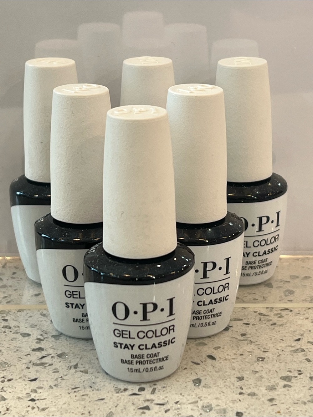 OPI Gel Color Stay Classic Base Coat – White Caps, Black Bottles
